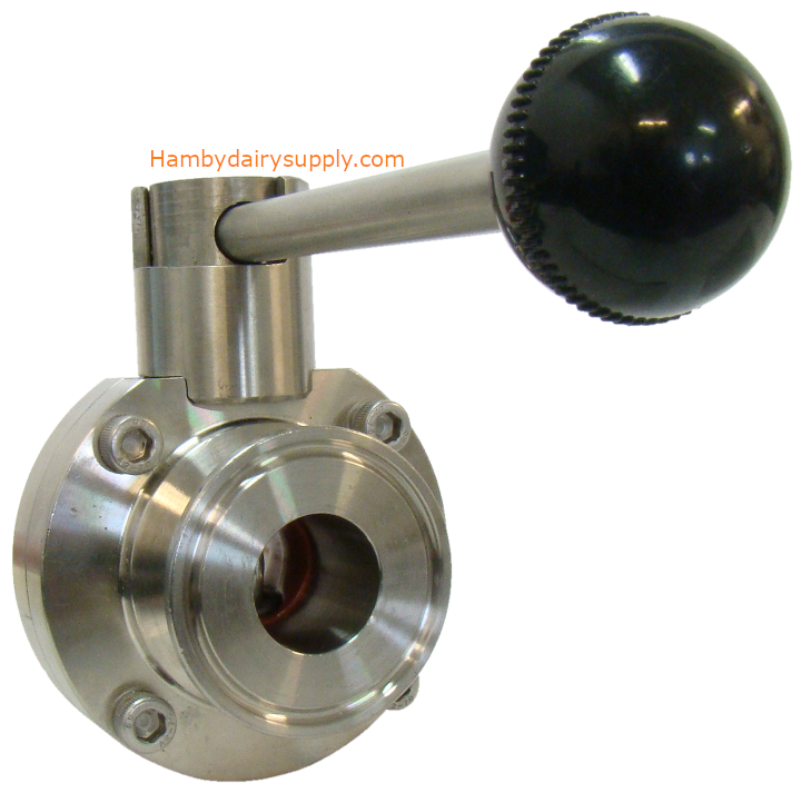 1 inch Butterfly valve clamp x clamp - 304 Stainless Steel F 200