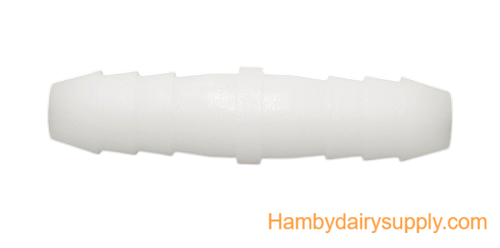 3/8 X 3/8 hose barb Splicer connector for quarter milkers PL-300 PL-300