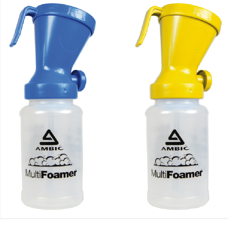 Ambic multi foamer teat dip cup – Blue or Yellow AD150YF