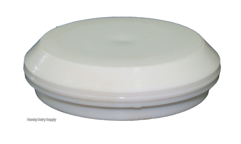 2 inch Bevel Seat End Cap White Plastic M-30237