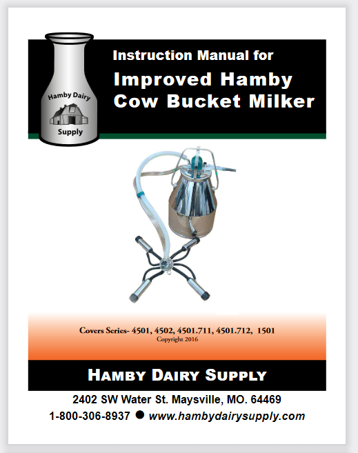 Instruction Manual For Hamby Cow Bucket Milker