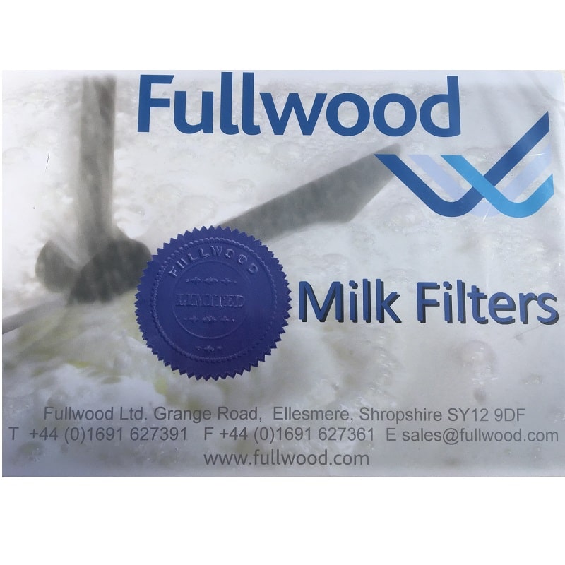 Fullwood milk filter socks 535mm x 70mm pack of 100