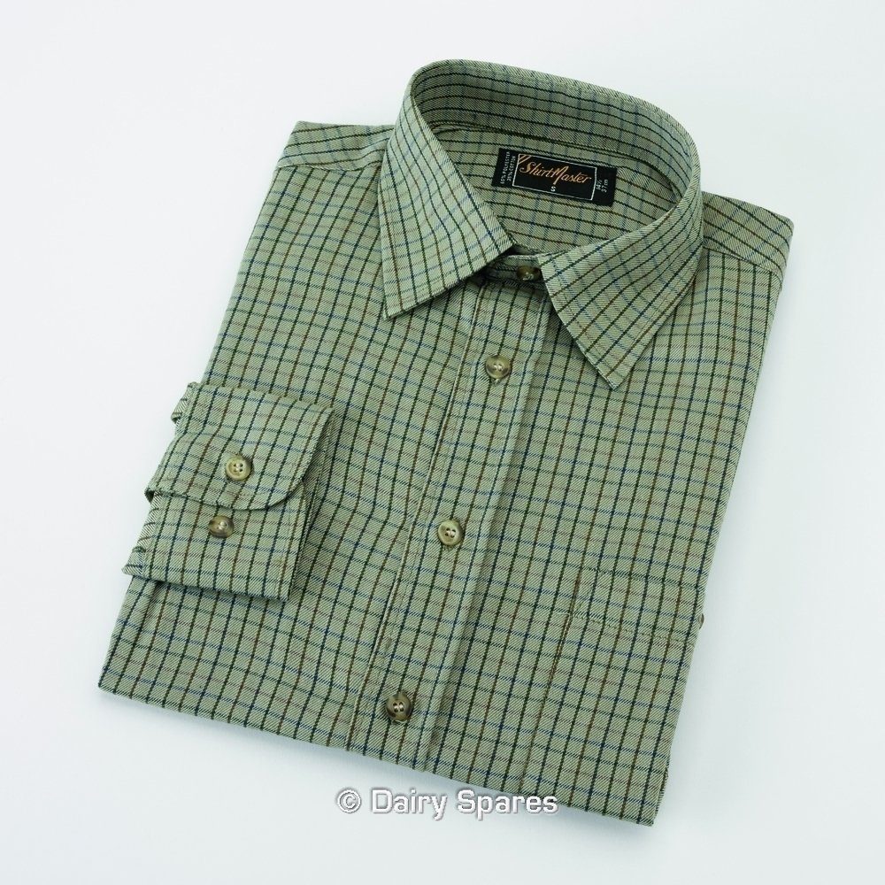 Shirtmaster Fenland Polycotton Long Sleeved Shirt Sage – SMF103X SMF103X