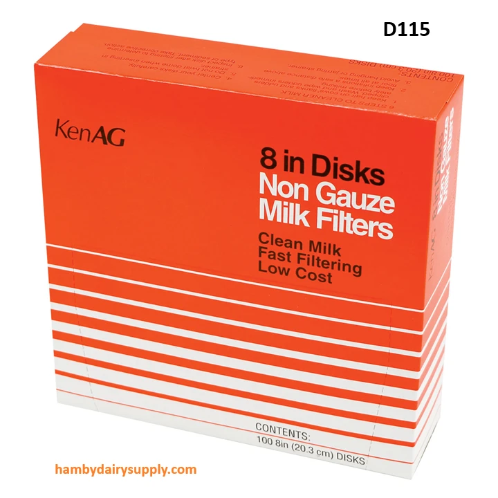 8 inch Ken Ag Filter Disks - 1 BOXES OF 100 - Orange box fits 3410 strainer OF 100