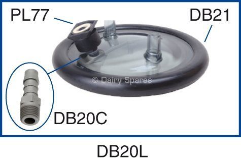 Lid c/w Gasket and Pulsator Adaptor Fittings – DB20L DB20L