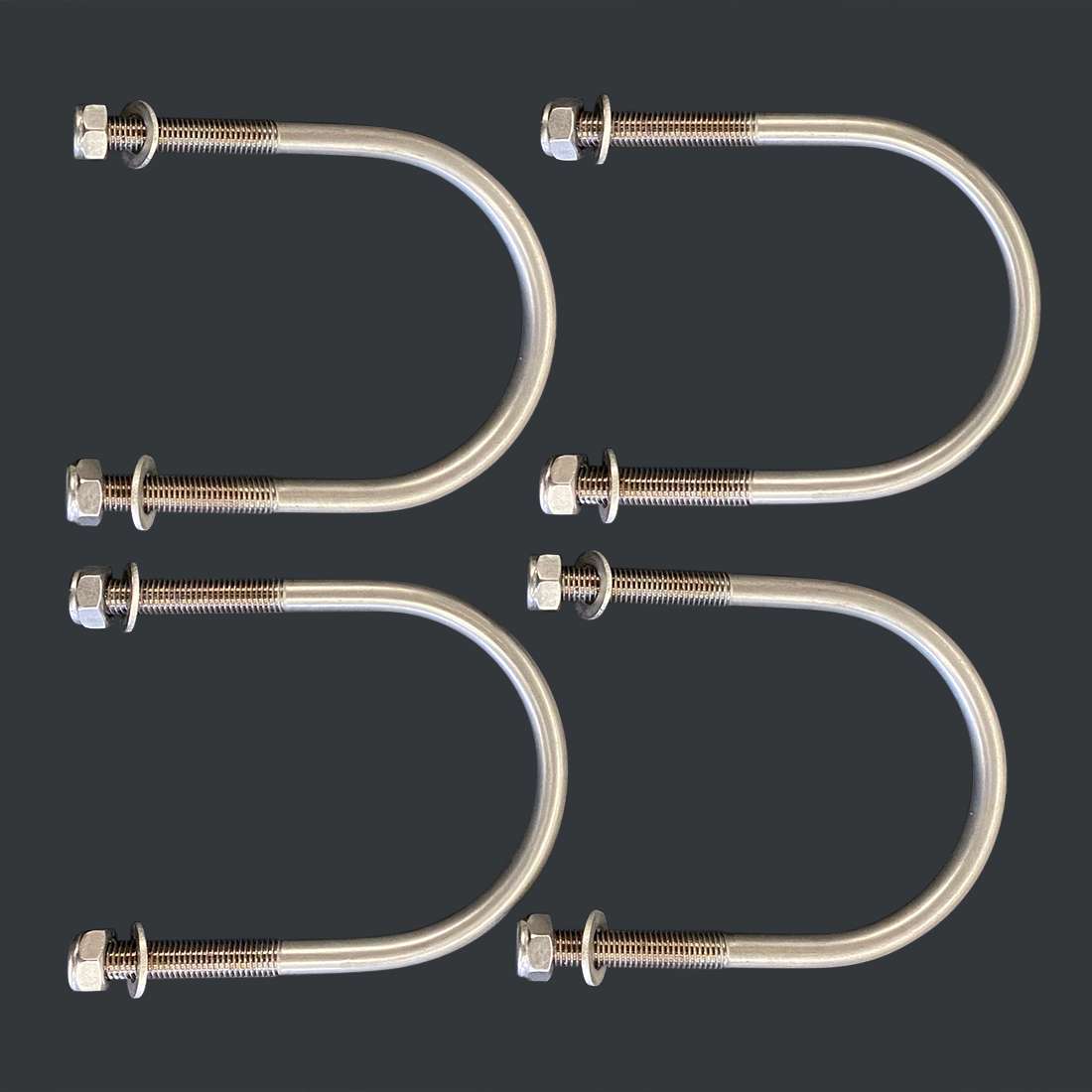 4 U-Brackets for mounting of Cow Brushes
