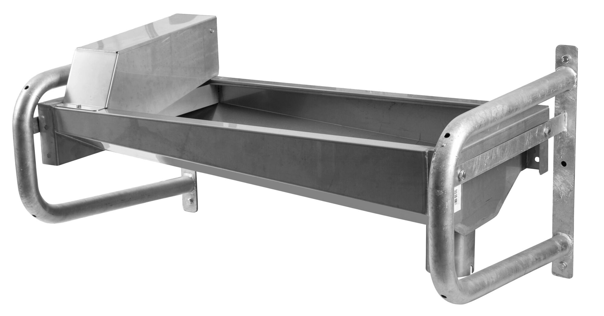 Edelstahl-Trogtränke mit Wandkonsole DN 100