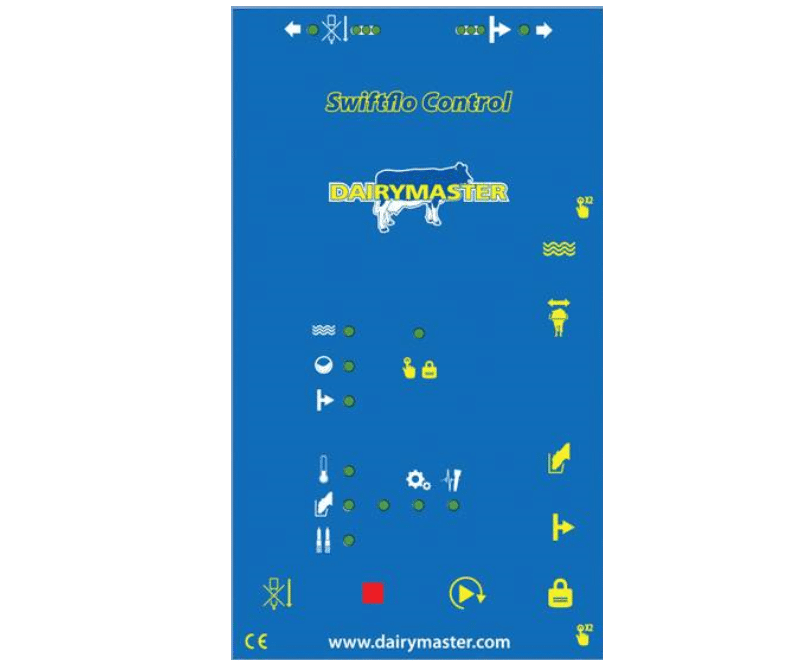 Dairymaster Swiftflo control controller label