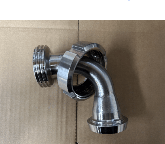 DIN 32 Female to DIN 25 Male on 90 Degree elbow Stainless Steel DIN01