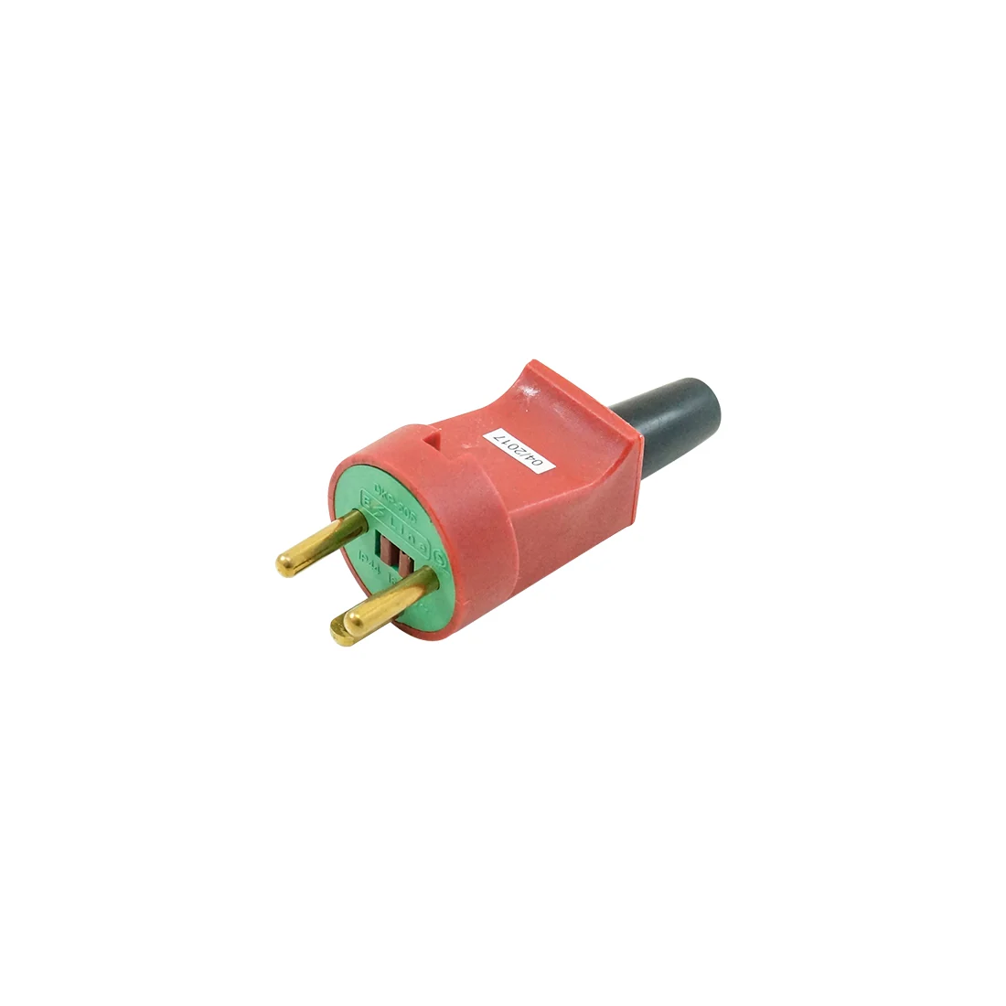 Plug, round with ground R/G