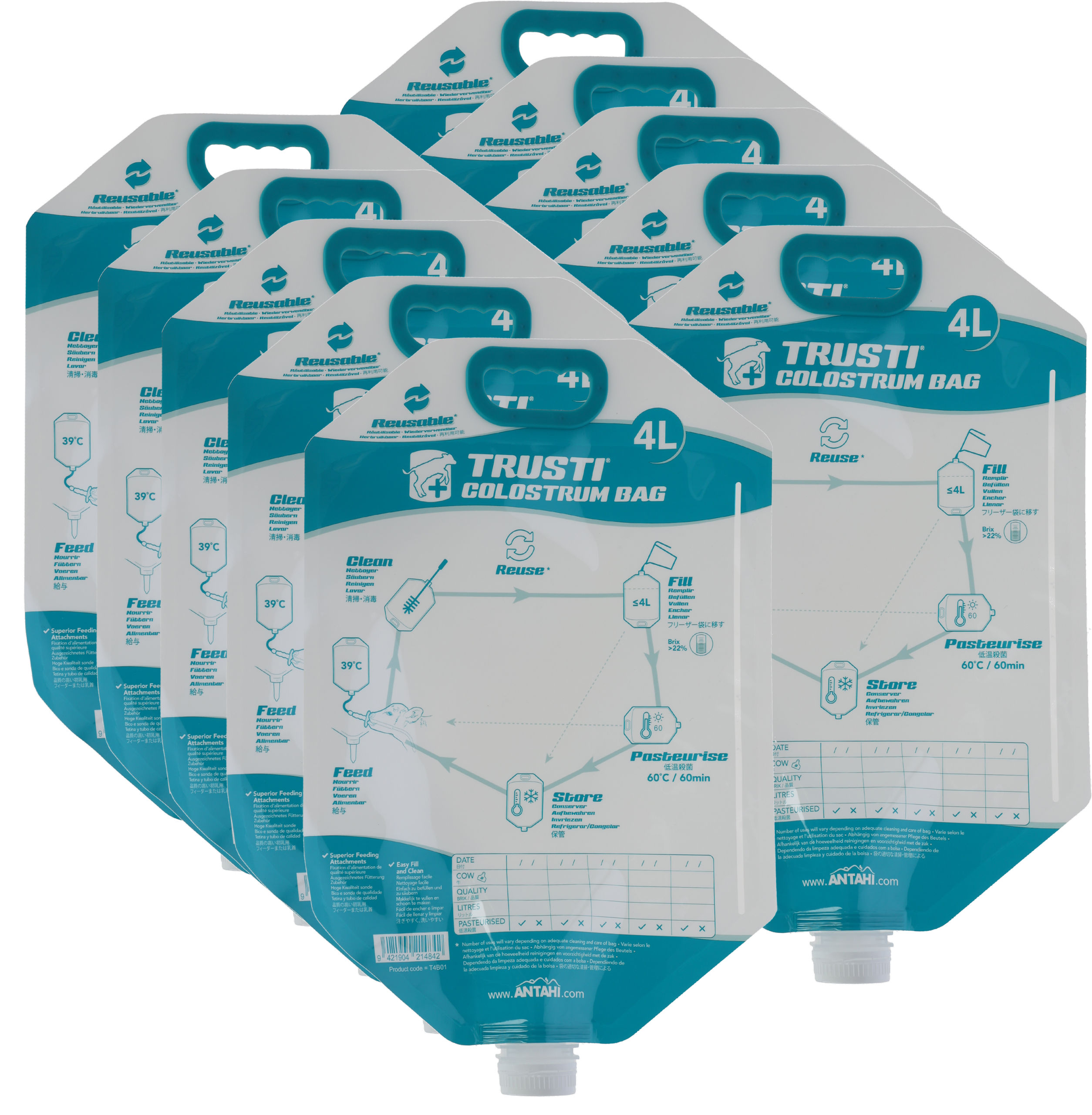 Antahi Trusti Colostrum Bag 4 Liter | 50 Stück