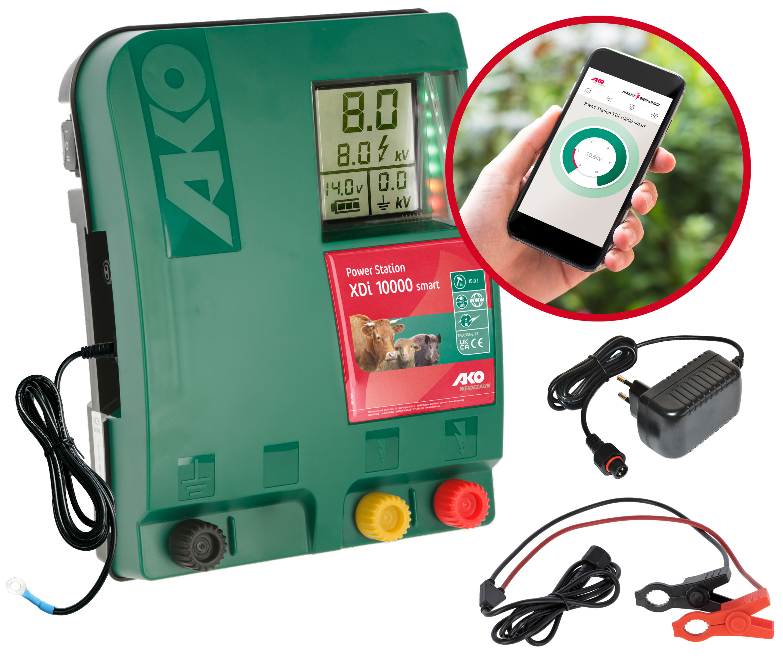 AKO Power Station XDI 10000 smart 12V/230V Weidezaungerät AKO372931