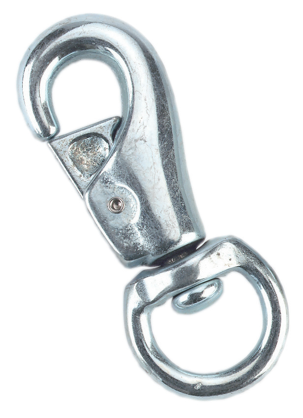 Karabinerhaken mit rundem Wirbel für Kette