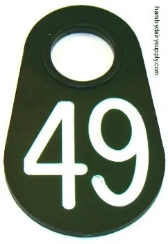 GREEN NECK TAG - NUMBERED
