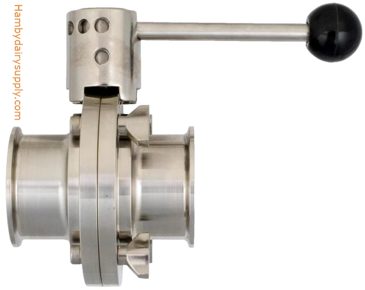 Butterfly Valve for 2 inch SS clamp x clamp - 316 stainless steel 4999-1000-987
