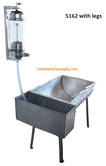 Hamby Bucket Washer Super Cleaning Package - single large sink with legs plus small side sink