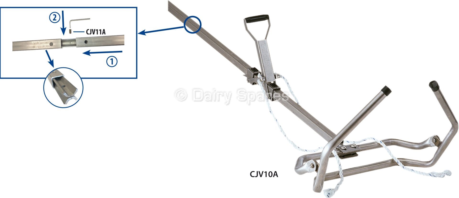 Vink Calving Jack 180cm c/w 2-Piece Pole, Original Ratchet – CJV10A CJV10A