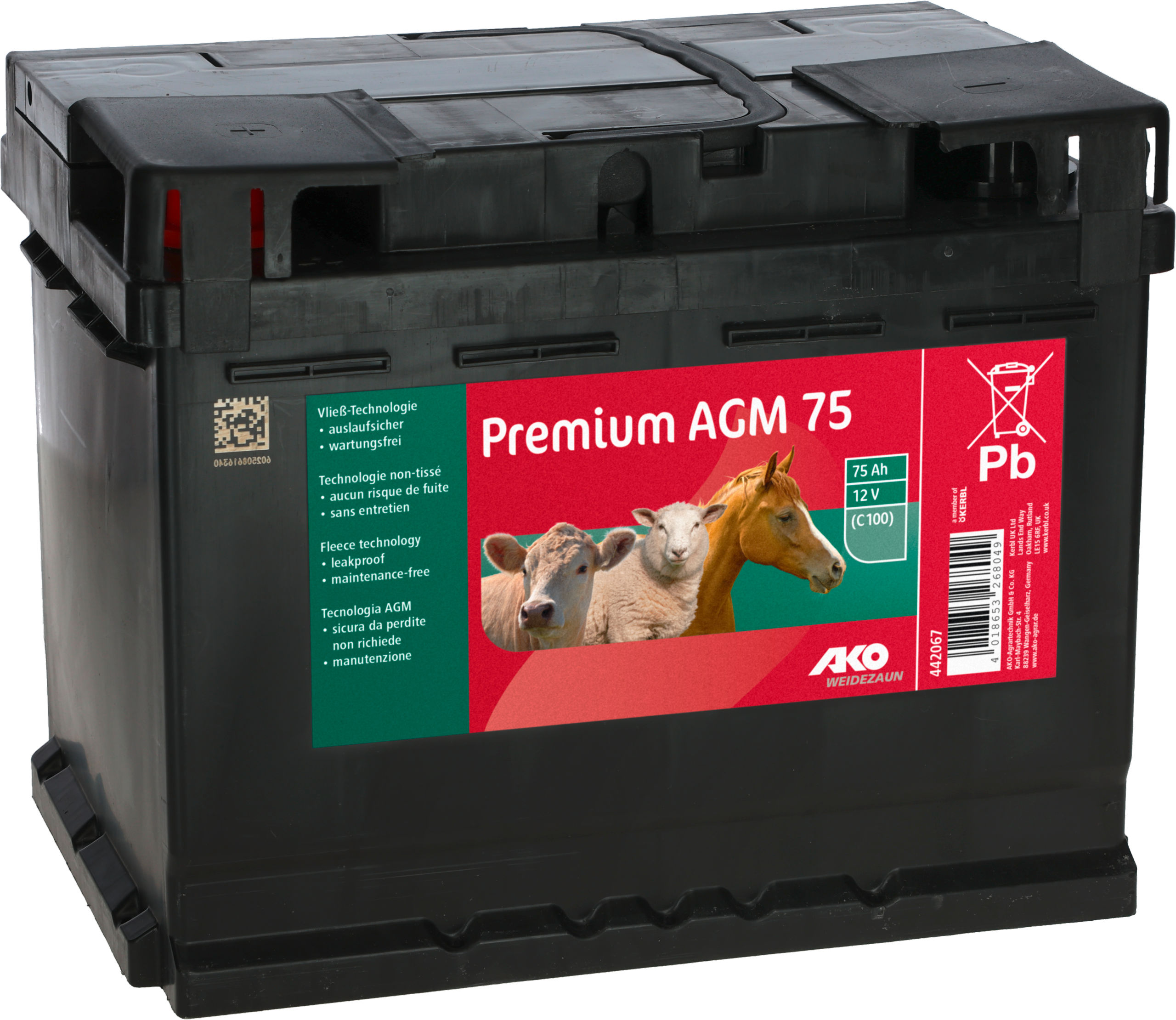 AKO Premium AGM Batterie 12 Volt 75 Ah AKO442067