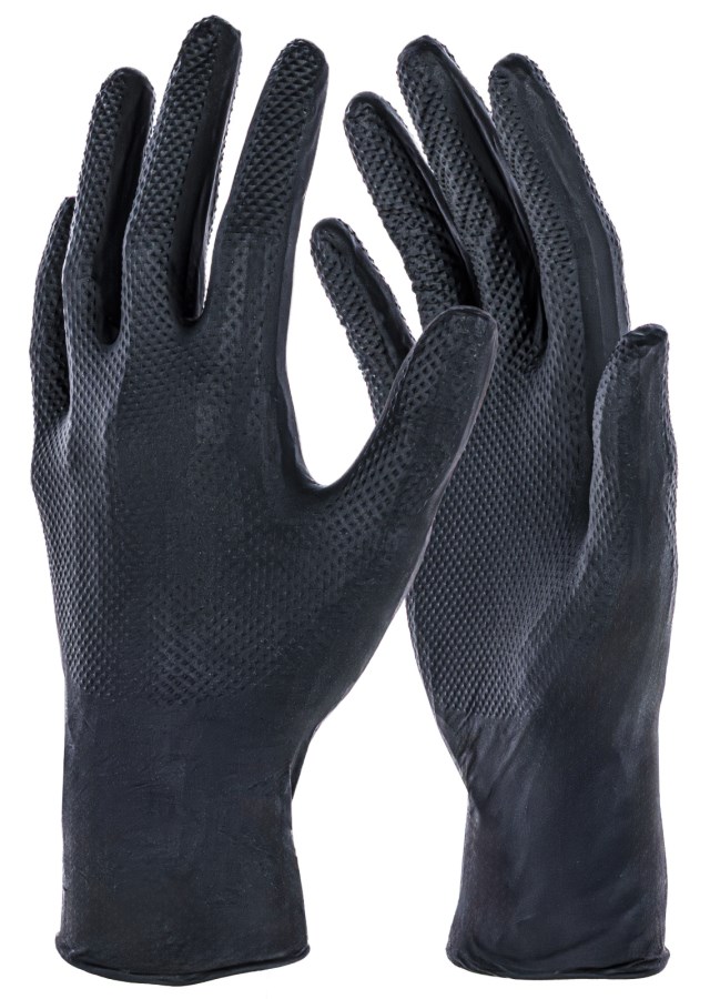 Einmalhandschuh Nitril X-Grip Black 240mm | 50 Stück