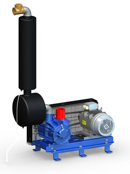 CTA Vakuumapumpe auf Konsole | 2.950 ltr./min, 5,5 kW GPV 3300