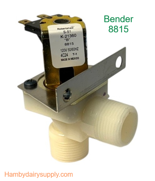 8885 High Volume Water Valve for Bender & GEA Pipeline Washer includes mounting bracket as shown 7750-0033-272