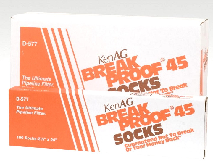 2 1/4 X 24 D577 BREAK PROOF Milk Filter Socks (case 600) Orange Box D577