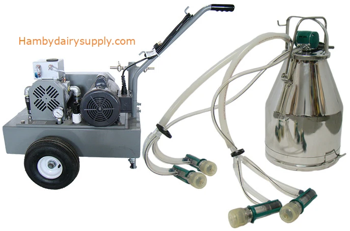 2 Goat GEA Top Flow Z Bucket Milking System *Portable Pump* Best In Class ITP1079001