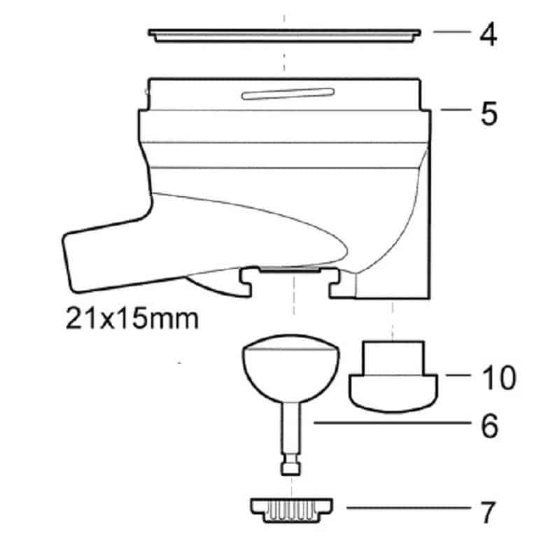 Kingston waikato 320 type claw bowl and gasket (without shut off) KCA601-020