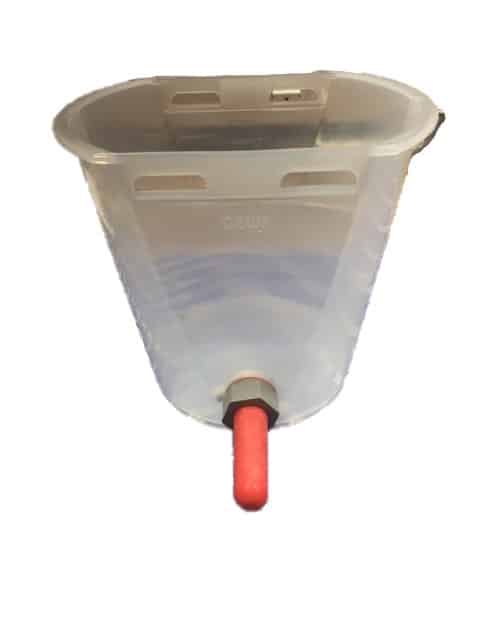 Single Calf Bucket with Teat & Valve – clear