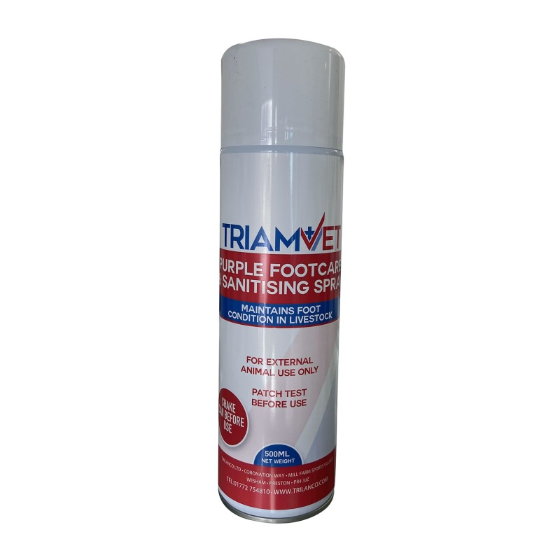 Triamvet Purple Footcare and Sanitising Spray TVT0181