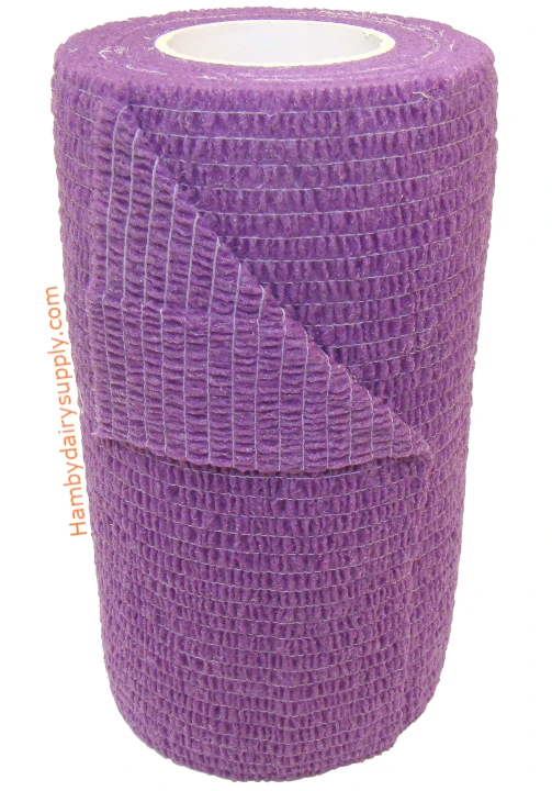 Purple - Cohesive Flexible Bandage 4 inch x 5 yards stretched