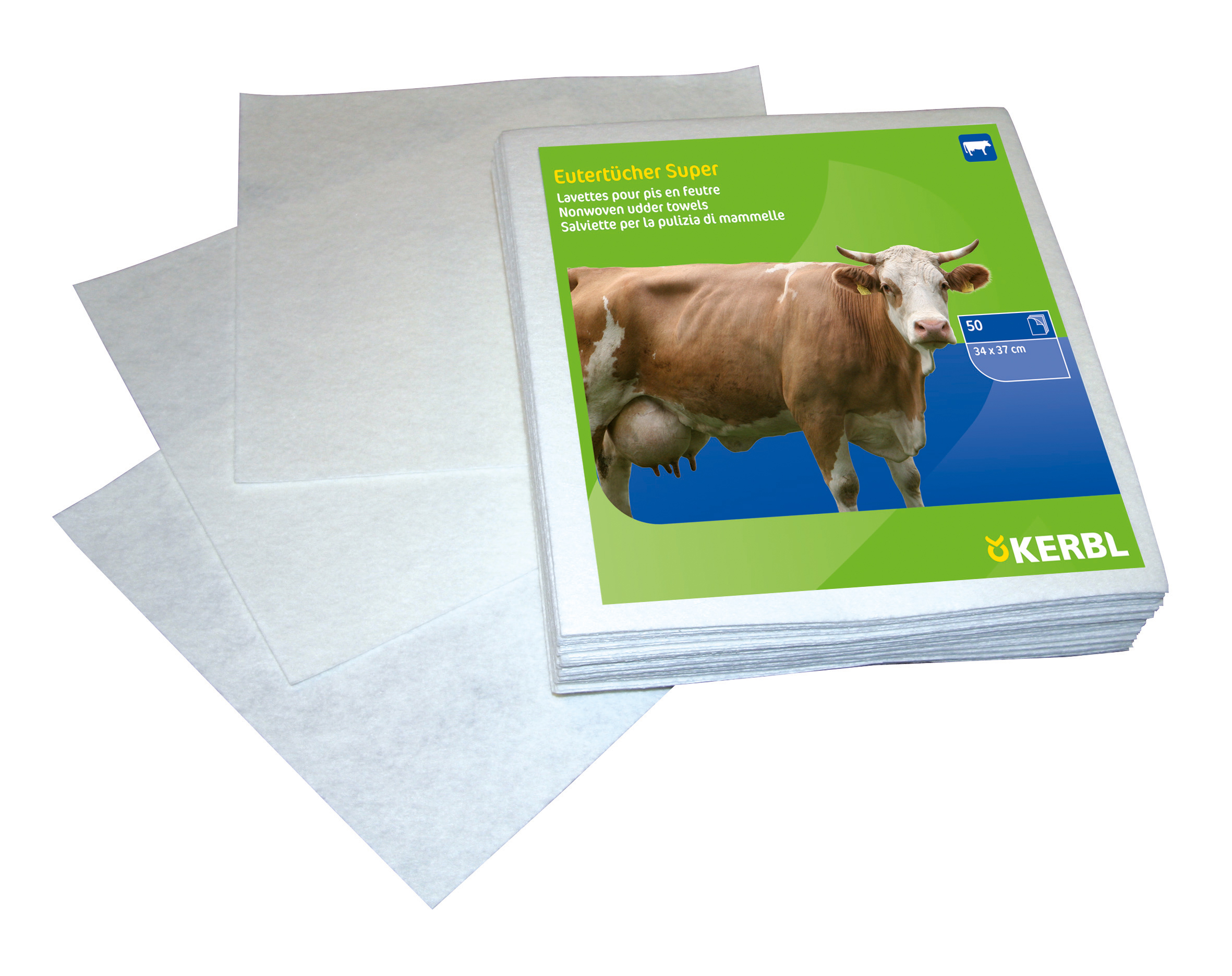 Eutertücher UdderoClean Super, wiederverwendbar & kochfest, ca. 34 x 37 cm | 50er Pack