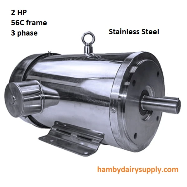 2 HP 3 PH Stainless steel Milk Pump Motor 7/8 Keyed Shaft 7750-0128-875