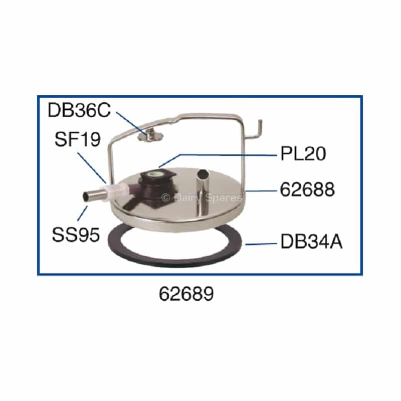 Greenoak low handle milk dump bucket lid