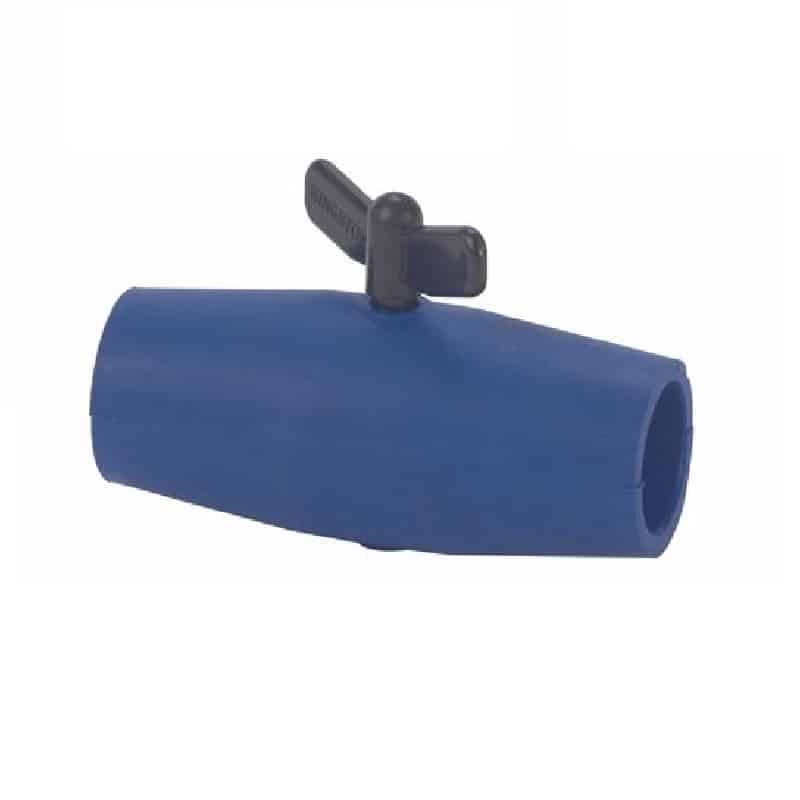Blue silicone butterfly valve connector 40mm