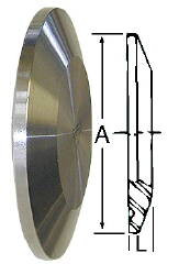 End Cap SS Tri-clamp style 6 inch - 304 stainless steel