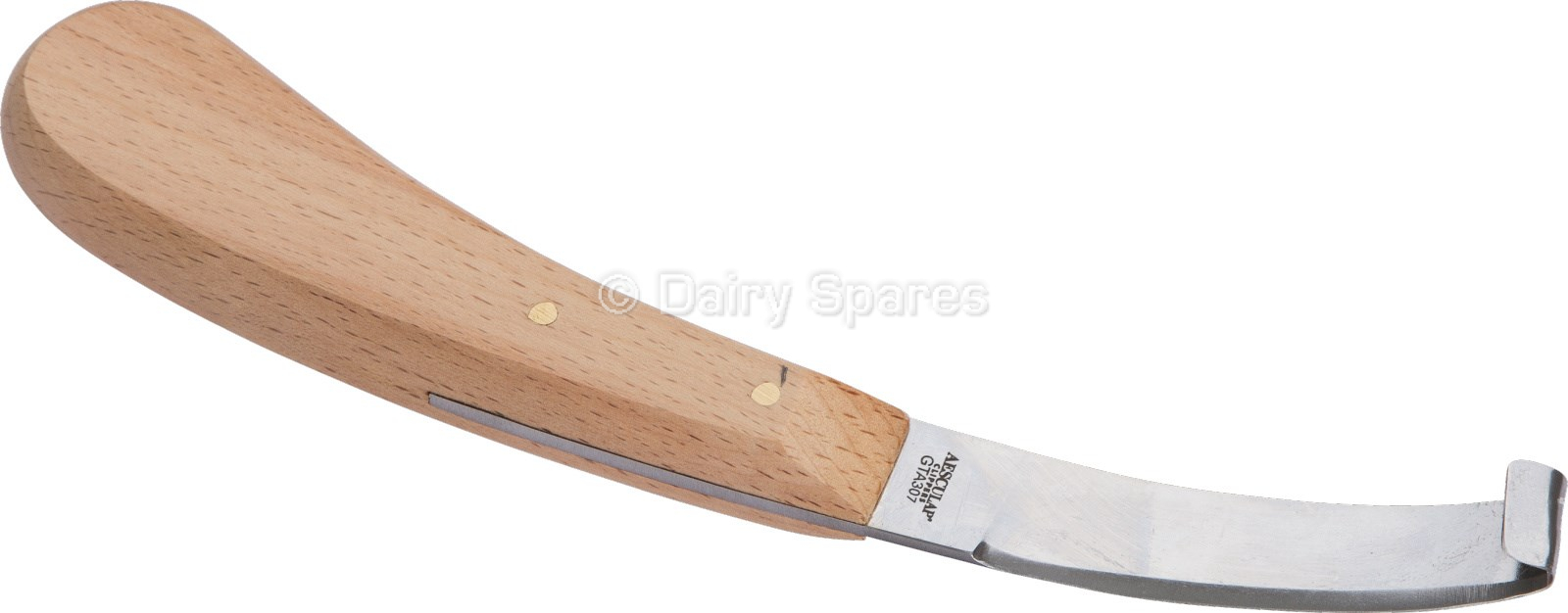 Aesculap® Hoof Knife, Single Edge Left Hand Large Blade, Hardwood Handle (GTA307) – HKA18L GTA307