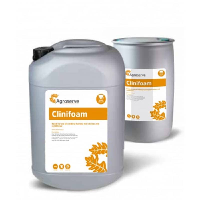Agroserve clinifoam pre milking foaming teat dip
