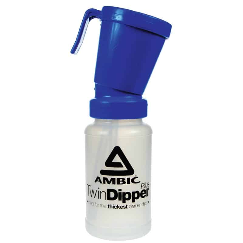 Ambic twin dipper plus teat dip cup KADC123T