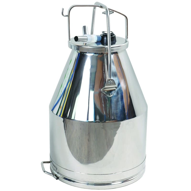 Greenoak low handle s/steel milk bucket with lid DB202B