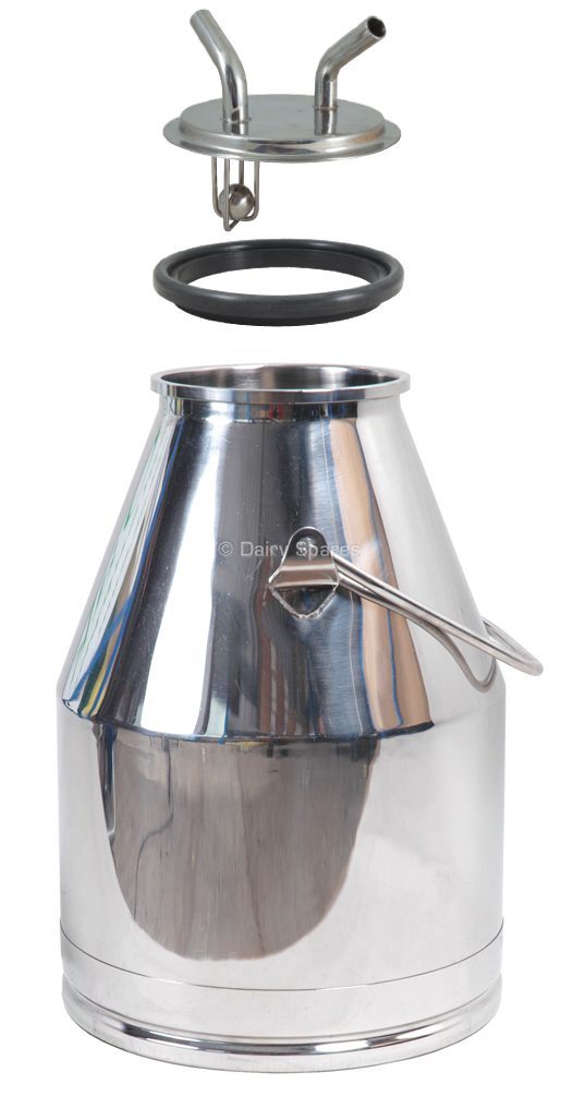 Vaccar Stainless Steel Dump Bucket c/w Checker BallLid, 16mm Milk Tube – DB110 DB110