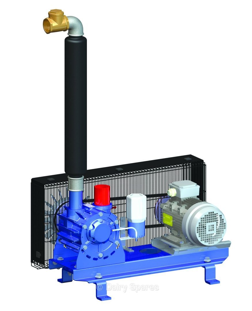 GPV2200 Vacuum Pump c/w Oil Separator, 150 2B Pulley and Capillary Oiler – 63369 GPV2200