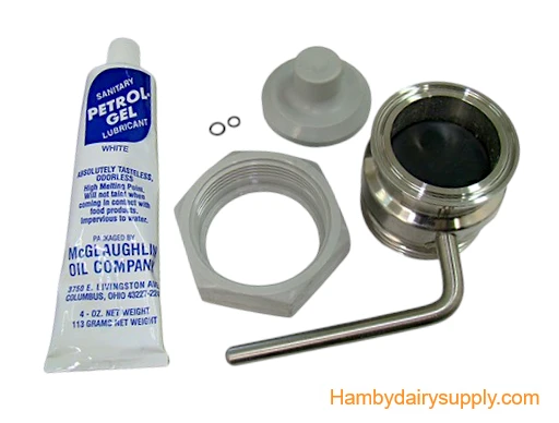 2 inch Milk Tank Valve - Clamp to Thread - OEM Mueller Made in USA M-8800743