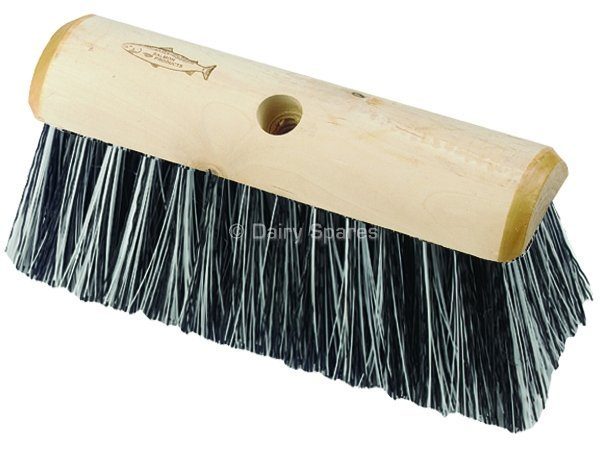 Broom Head Black and White PVC/Poly Bristle 13″ – BR11 BR11