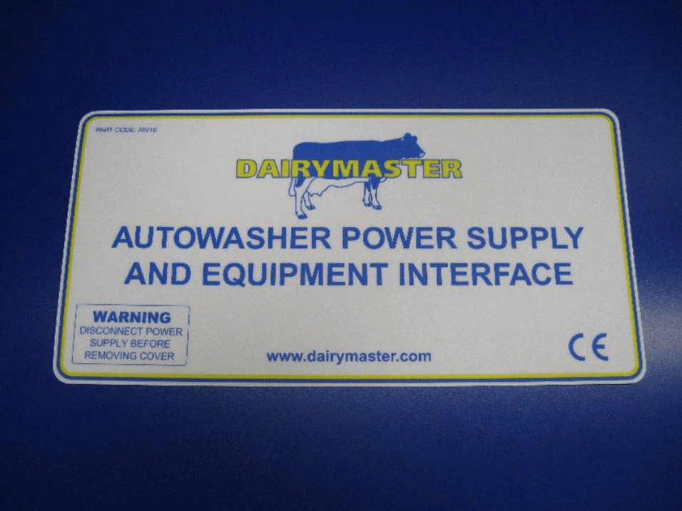 Autowasher Power Supply and Equipment Interface Enclosure Front Label