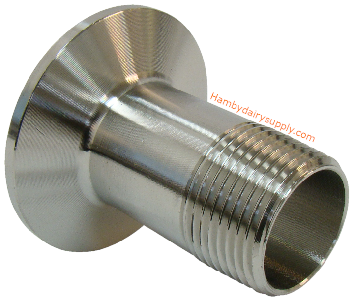 Clamp x MPT 1.5 x 3/4 Stainless Steel Reducer Adapter - Basic 4999-1000-915