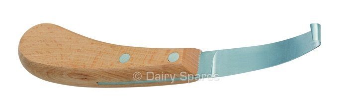 Hoof Knife Single Edge Left Hand, Wooden Handle – HK24L HK24L