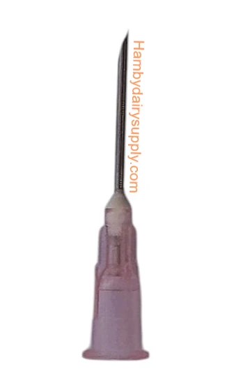 18 Gauge x 3/4 inch needles (box of 100) 43-181 Pink Poly Hub