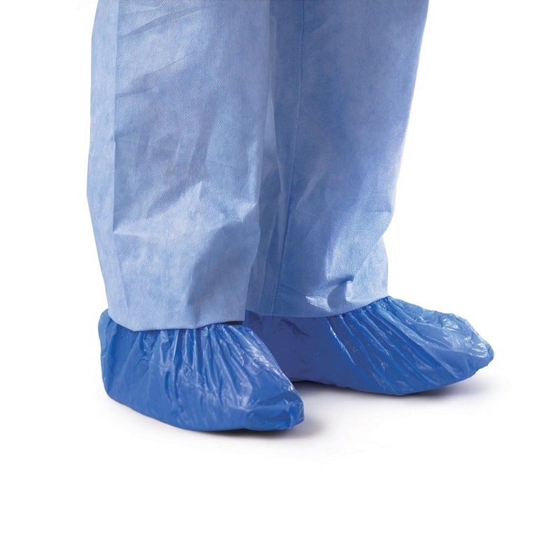 Pair of disposable overshoes in blue – one size