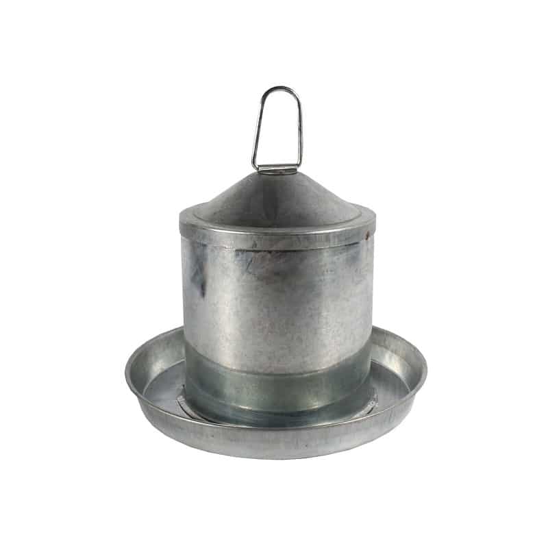Galvanised poultry drinker 2lt